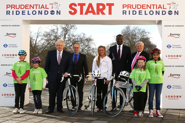 Boris Johnson at Prudential Ride London